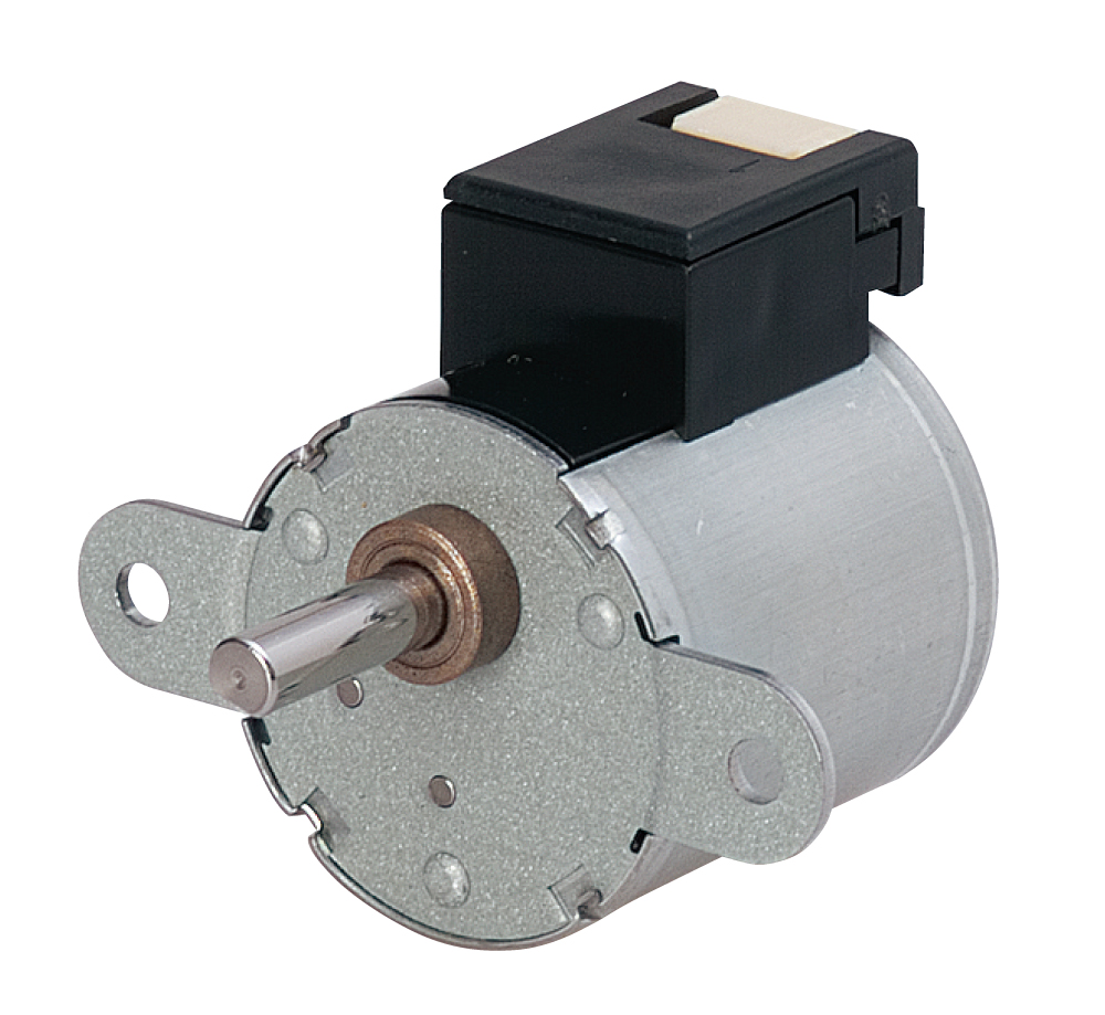 Nippon Pulse 20mm rotary tin-can stepper motor with connector